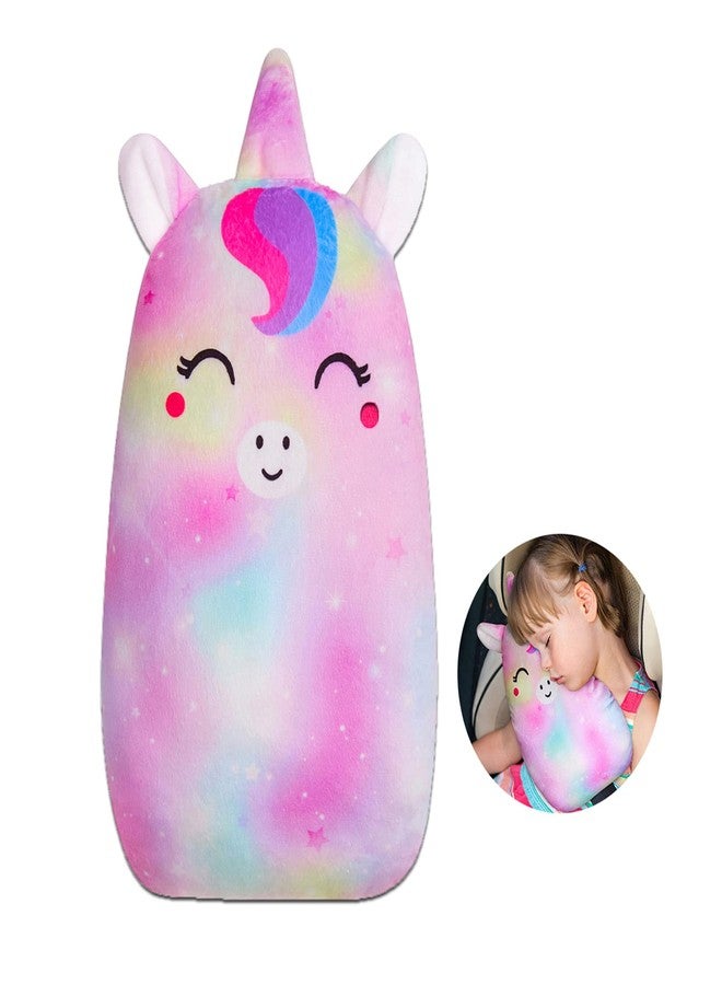 FIODAY Car Seat Belt Covers for Kids Unicorn Seat Belt Pillow Soft Seat Belt Cushion Adjust Seat Strap Pillow Head Neck Support for Children Boys Girls Travel - Image 1